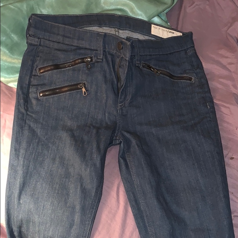Rag and bone ankle zipper jeans
